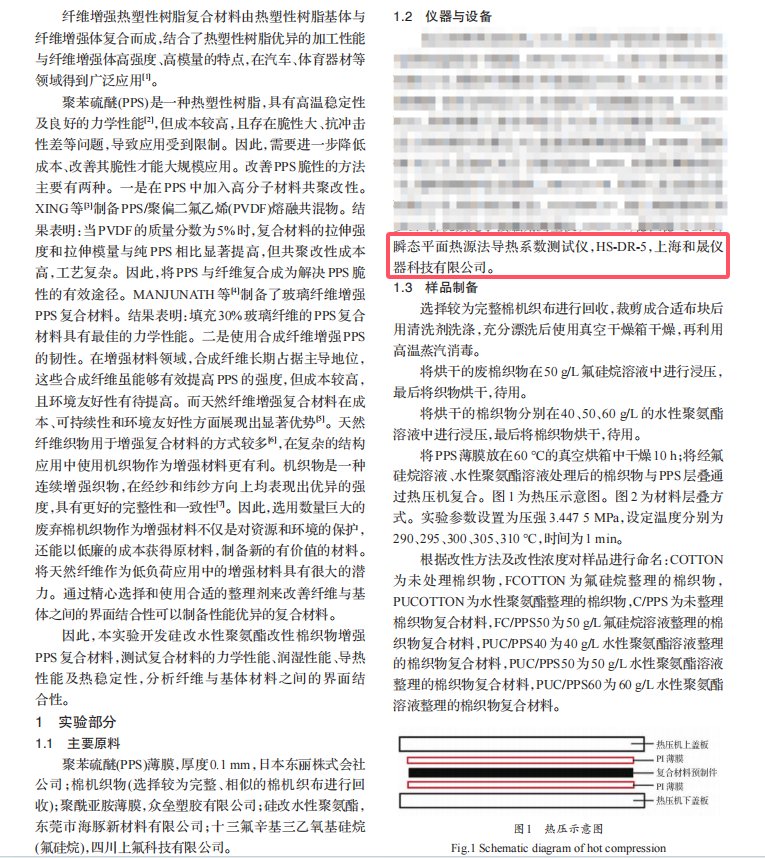 _廢舊純棉織物增強聚苯硫醚復合材料的制備與性能研究2.png